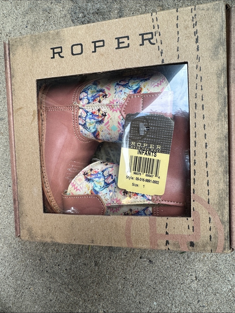 Roper Infant Pink Western Booties